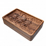 0053584/Домино D6 в резной дубовой шкатулке "БОГАТЫРИ"  RTD-305.M, фотография 4. Интернет-магазин ЛАВКА ПОДАРКОВ
