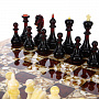 Шахматный ларец из карельской березы с фигурами из янтаря, фотография 2. Интернет-магазин ЛАВКА ПОДАРКОВ