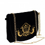Сумка-клатч "Кувшинка". Черная с золотой вышивкой, фотография 6. Интернет-магазин ЛАВКА ПОДАРКОВ