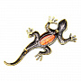 Брошь Ящерица большая (коньячный), фотография 1. Интернет-магазин ЛАВКА ПОДАРКОВ