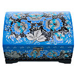 Шкатулка-сундучок "Цветы". Хохлома