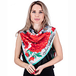  Сувенирный платок "ГОРОД ДО" 90*90см состав: шелк 70% вискоза 30%