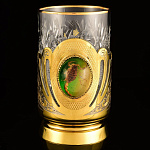 23913 Златоуст ПОДСТАКАННИК "СКОРПИОН"с ложкой ,позолота в П/У