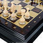 Шахматный ларец с фигурами из янтаря "Капучино" 48х48 см, фотография 3. Интернет-магазин ЛАВКА ПОДАРКОВ