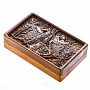 0051030/Домино D6 в резной дубовой шкатулке "Сирин и Алконост. Песнь радости и печали" RTD-302.M, фотография 4. Интернет-магазин ЛАВКА ПОДАРКОВ