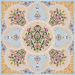 500008 Сувенирный платок “Сады Востока», 90*90, 70% шёлк 30% вискоза МД Нины Ручкиной