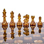 Шахматы с инкрустацией и фигурами из янтаря 30х30 см, фотография 2. Интернет-магазин ЛАВКА ПОДАРКОВ
