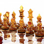 Шахматы с полем из камня и фигурами из янтаря 34х34 см, фотография 2. Интернет-магазин ЛАВКА ПОДАРКОВ