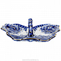 Менажница "Бабочка". Гжель в золоте, фотография 2. Интернет-магазин ЛАВКА ПОДАРКОВ