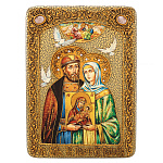 0065399-RTI-648.6m/21*29см Икона подарочная "Петр и Феврония" мор.дуб  в ПУ 