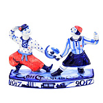 0052586 Гжель Скульптура "Свистопляска" Авт.Черновы Л.и В 