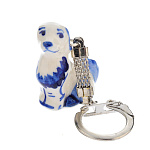 0046444 Гжель БРЕЛОК "СОБАЧКА"
