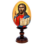 Яйцо пасхальное на подставке "Господь Вседержитель"  20см (13см)