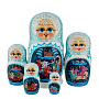 Матрешки "Зимние узоры" 5 мест, фотография 1. Интернет-магазин ЛАВКА ПОДАРКОВ