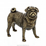 Бронзовая скульптура "Собака Мопс", фотография 2. Интернет-магазин ЛАВКА ПОДАРКОВ
