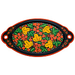 0072530/41*25см  ХОХЛОМА ПОДНОС  в ассортименте ОВАЛ
