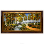 Картина янтарная "Пейзаж" 60х29 см