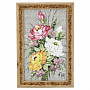 Панно в янтарной раме "Букет цветов" 27х18 см, фотография 3. Интернет-магазин ЛАВКА ПОДАРКОВ