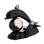 Обсидиан Часы "Дельфины", фотография 1. Интернет-магазин ЛАВКА ПОДАРКОВ