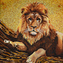 Картина янтарная "Лев" 60х40 см, фотография 1. Интернет-магазин ЛАВКА ПОДАРКОВ