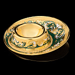 Подставка под яйцо с позолотой и эмалью. Златоуст