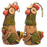 0035155 КОЛОКОЛЬЧИК-ПОДВЕС "ПЕТУХ  КУ-КА-РЕ-КУ!" 5,5*10см