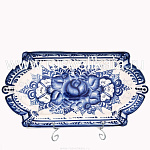  Гжель ПОДНОС "ВОСТОЧНЫЙ" Авт.раб.