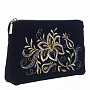Косметичка "Нежность". Черная серебряно-золотой вышивкой, фотография 6. Интернет-магазин ЛАВКА ПОДАРКОВ