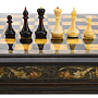Шахматы из карельской березы с фигурами из янтаря 45х45 см, фотография 4. Интернет-магазин ЛАВКА ПОДАРКОВ