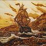 Картина янтарная "Шторм" 60х80 см, фотография 2. Интернет-магазин ЛАВКА ПОДАРКОВ