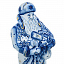 Скульптура "Дед Мороз". Гжель в золоте, фотография 5. Интернет-магазин ЛАВКА ПОДАРКОВ