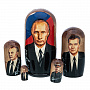 Матрешка "Вожди и политики. В.В.Путин" 5 мест, фотография 3. Интернет-магазин ЛАВКА ПОДАРКОВ