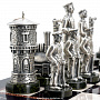 Шахматы с бронзовыми фигурами "Железнодорожные" 48х48 см, фотография 4. Интернет-магазин ЛАВКА ПОДАРКОВ