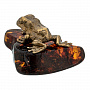Статуэтка с янтарем "Ползучая лягушка", фотография 3. Интернет-магазин ЛАВКА ПОДАРКОВ