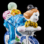 Статуэтка "Клоун на велосипеде" Гжель, фотография 5. Интернет-магазин ЛАВКА ПОДАРКОВ