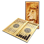 -50*25см  НАРДЫ подарочные "ЛЕВ" (086m)