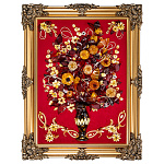 300448-НП Картина Янтарная Композиция "БУКЕТ РОЗ" 50*70 см