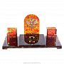 Настольный набор из янтаря  для руководителя "Россия", фотография 1. Интернет-магазин ЛАВКА ПОДАРКОВ