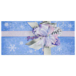 0051827 Конверт для денег "Зимний подарок" глиттер, 16,5 х 8 см   2609651