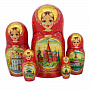 Матрешка "Храм Василия Блаженного" 5 мест, фотография 3. Интернет-магазин ЛАВКА ПОДАРКОВ