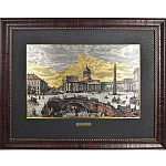 /16*21см Офорт цветной "Санкт - Петербург. Казанский собор"