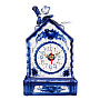 Часы настольные фарфоровые с росписью "Домик". Гжель, фотография 5. Интернет-магазин ЛАВКА ПОДАРКОВ