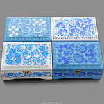 0069110/12*11см Хохлома Шкатулка"ЦВЕТЫ" Р4