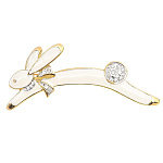 -1-0814 Традиции ФАБЕРЖЕ  Брошь "БЕГУЩИЙ КРОЛИК"