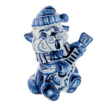 Шкатулка "Поющий кот". Гжель