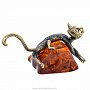 Статуэтка с янтарем "Кот на подушке", фотография 3. Интернет-магазин ЛАВКА ПОДАРКОВ