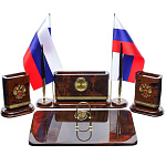 0042216 Обсидиан  ПИСЬМЕННЫЙ НАБОР Герб 8 предм. в П/У