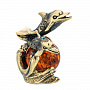 Статуэтка с янтарем "Дельфины", фотография 1. Интернет-магазин ЛАВКА ПОДАРКОВ
