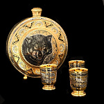  Златоуст НАБОР "НА ПРИРОДУ!":Фляга+3стопки