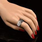 820679/5,12г  Серебро 925* КОЛЬЦО вст.кристаллы Сваровски